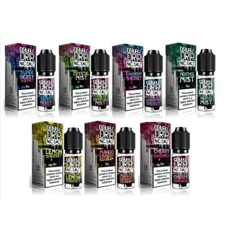 20MG Double Drip  10ML Flavoured Nic Salts E Liquid - GU PAK