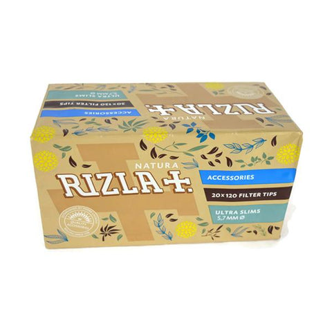 20 Pack 5.7mm Natura Rizla Ultra Slim Filter Tips - GU PAK