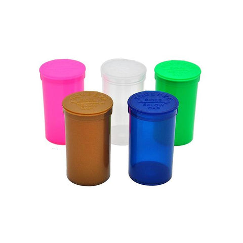 225 x 19 Dram Pop Top Storage Bottles - Mixed Colours - GU PAK