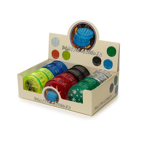 2 Parts Mixed Design Plastic Grinder- HX033-2 - GU PAK