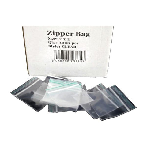 5 x Zipper Branded 2 x 2 Clear Bags - GU PAK