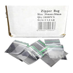 Zipper Branded 30mm x 30mm Clear Bags - GU PAK