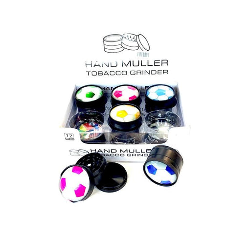 12 x 50mm 3 Parts Metal Football Grinder - DK 5052-3 - GU PAK