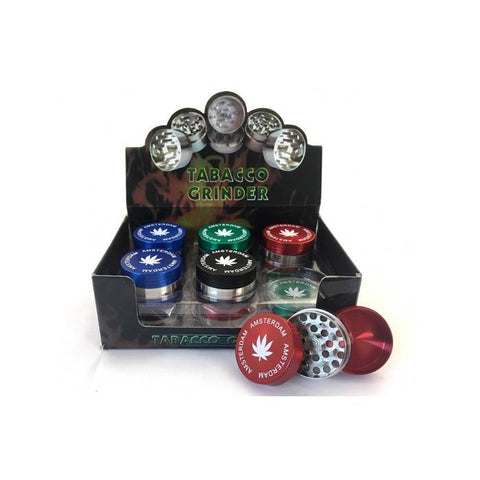 3-Parts Leaf Metal Amsterdam 40mm Grinder - HX003A - GU PAK