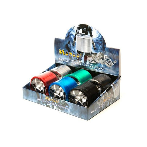 4 Parts Manual Metal Mixed Colour Grinder - HX060SY-4 - GU PAK