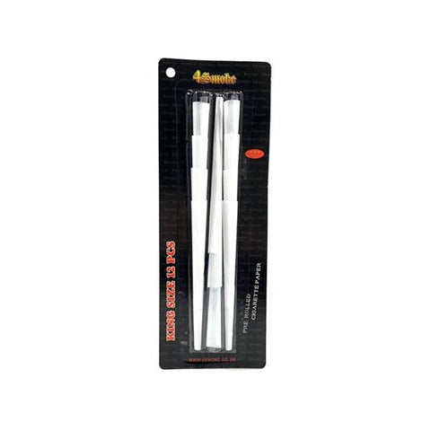 4Smoke King Size 12 piece Blisters Pre-rolled Rolling Paper - GU PAK