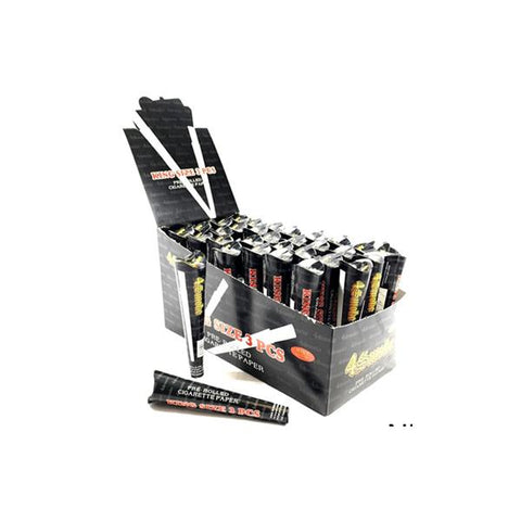 4Smoke King Size 3 piece Natural Black Pre-rolled Rolling Paper - GU PAK