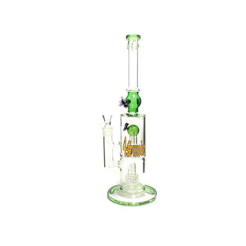 4Smoke Multi Colour Percolator Glass Bong - 1510 - 3028 - GU PAK