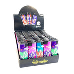 4Smoke Wind-Proof Printed Lighters 50 Pack - FV10 - GU PAK