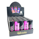 4Smoke Wind-Proof Printed Lighters 50 Pack - FV10 - GU PAK
