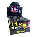 4Smoke Wind-Proof Printed Lighters 50 Pack - FV10 - GU PAK