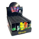 4Smoke Wind-Proof Printed Lighters 50 Pack - FV10 - GU PAK