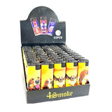 4Smoke Wind-Proof Printed Lighters 50 Pack - FV10 - GU PAK