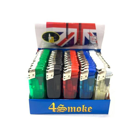 50 x 4Smoke Electronic Printed Lighters - YZ218DK - GU PAK
