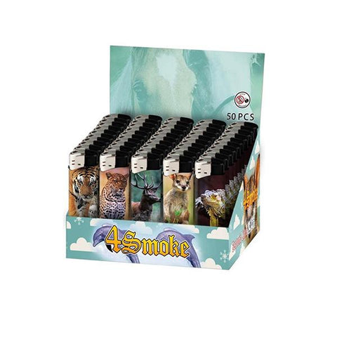 50 x 4Smoke Electronic Printed Lighters - ZY218DK - GU PAK