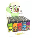 50 x 4Smoke Electronic Lighters Various Designs - WK73 - GU PAK