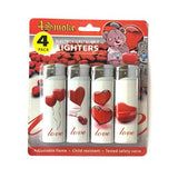 12 x 4Smoke 4 Pack Electronic Printed Lighters - DY007 - GU PAK
