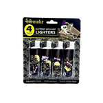 12 x 4Smoke 4 Pack Electronic Printed Lighters - DY007 - GU PAK