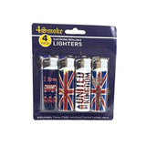 12 x 4Smoke 4 Pack Electronic Printed Lighters - DY007 - GU PAK