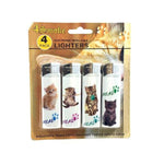 12 x 4Smoke 4 Pack Electronic Printed Lighters - DY007 - GU PAK