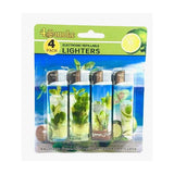 12 x 4Smoke 4 Pack Electronic Printed Lighters - DY007 - GU PAK