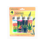 12 x 4Smoke 4 Pack Electronic Printed Lighters - DY007 - GU PAK