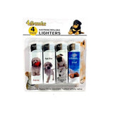 12 x 4Smoke 4 Pack Electronic Printed Lighters - DY007 - GU PAK