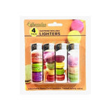 12 x 4Smoke 4 Pack Electronic Printed Lighters - DY007 - GU PAK