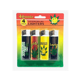 12 x 4Smoke 4 Pack Electronic Printed Lighters - DY007 - GU PAK