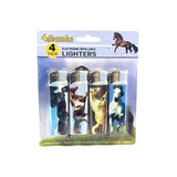 12 x 4Smoke 4 Pack Electronic Printed Lighters - DY007 - GU PAK