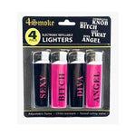 12 x 4Smoke 4 Pack Electronic Printed Lighters - DY007 - GU PAK