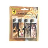 12 x 4Smoke 4 Pack Electronic Printed Lighters - DY007 - GU PAK