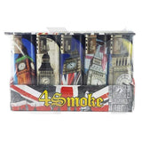 25 x 4Smoke Wind-Proof Printed Lighters - 218WE - GU PAK