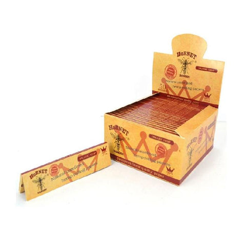 50 Hornet Brown King Size Organic Rolling Papers - GU PAK
