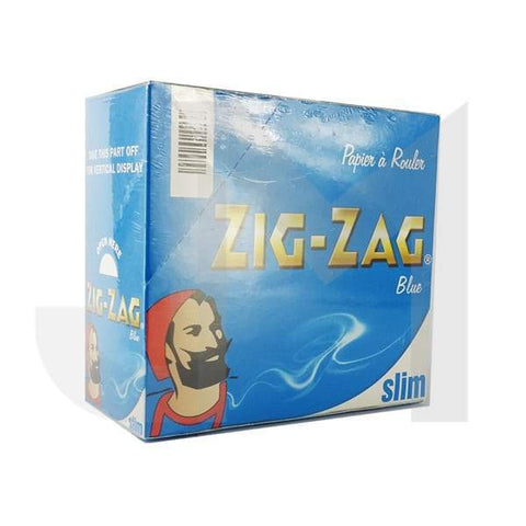 50 Zig-Zag Blue Slim King Size Rolling Papers - GU PAK