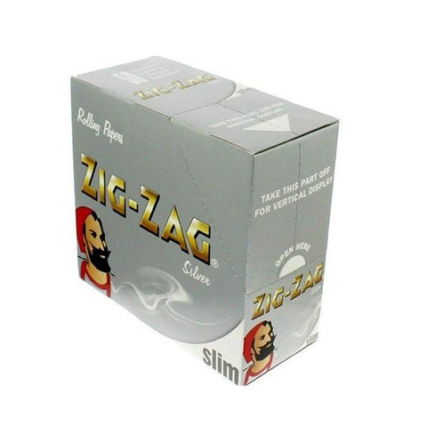 50 Zig-Zag Silver King Size Slim Rolling Papers - GU PAK