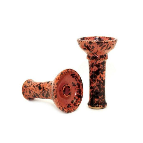 Khalil Maamoon Large Printed Clay Funnel Head Shisha Bowl - GU PAK