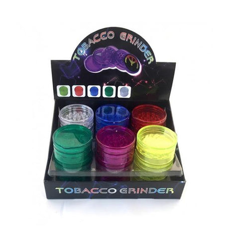 5 Parts Tobacco Plastic 60mm with Leaf Print Grinder- HX224LEAF - GU PAK