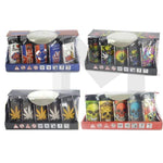 4Smoke Refillable Flat Printed Lighters 25 Pack - XHD8111 - GU PAK
