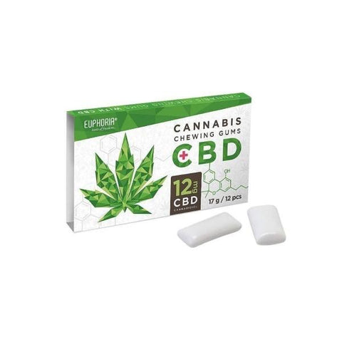 Euphoria CBD 12mg Chewing Gum  - 12pcs - GU PAK