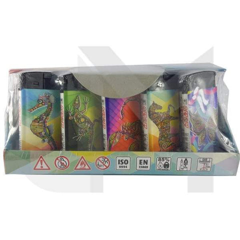 4Smoke Refillable Flat Printed Lighters 25 Pack - XHD8111 - GU PAK