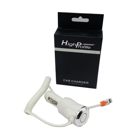 HighProfile Lightning Coiled In-Car Charger for Apple Devices - GU PAK