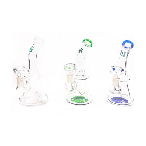 6 x 7" Mix colour & Mix Design Medium Glass Bong - WP-66 - GU PAK