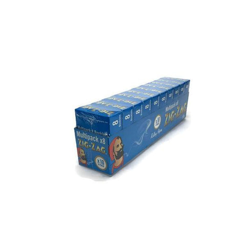 10 Pack x 8 Booklet Zig-Zag Blue Regular Rolling Papers - GU PAK