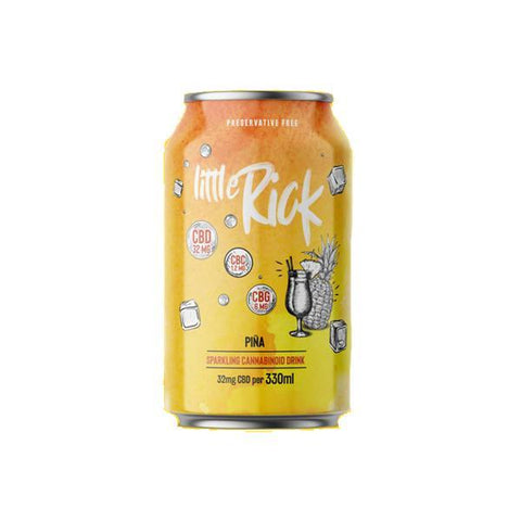 24 x Little Rick 32mg CBD Sparkling 330ml Pina Drink - GU PAK