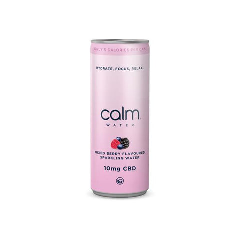 24 x Calm CBD 10mg Mixed Berry CBD Sparkling Water 250ml - GU PAK