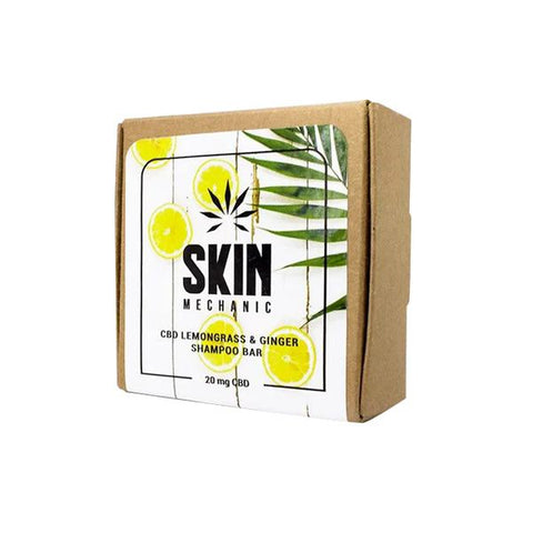 Skin Mechanic 20mg CBD Lemongrass & Ginger Shampoo Bar 100g - GU PAK