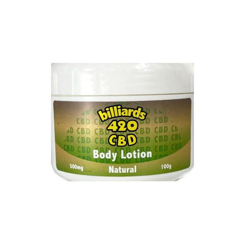 Billiards 420 CBD Body Oil Body Lotion 500MG 100G - GU PAK