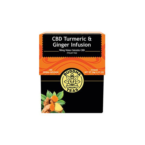 Buddha Teas CBD Turmeric Ginger Tea Bags 5mg - GU PAK