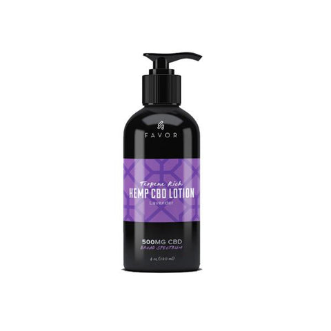 Favor CBD Lavender Hemp Lotion 500mg CBD 120ml - GU PAK